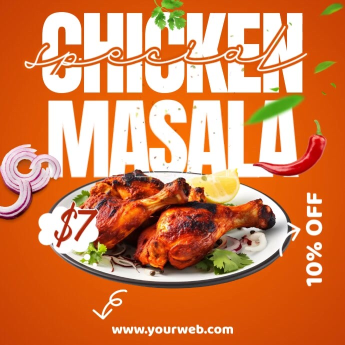 Chicken Masala Квадрат (1 : 1) template