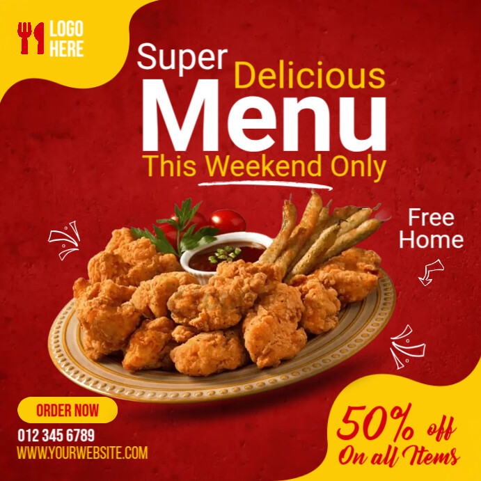 Add Chicken Menu Copy of Chicken Menu AD | PosterMyWall