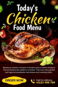 Chicken Menu Ads Poster template