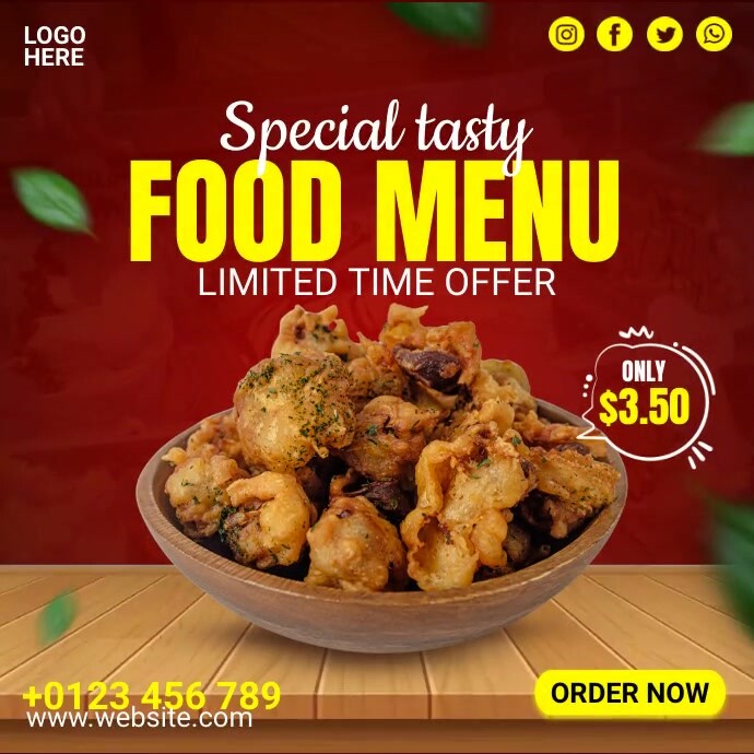 Add Chicken Menu Chicken Menu Ads Template | PosterMyWall