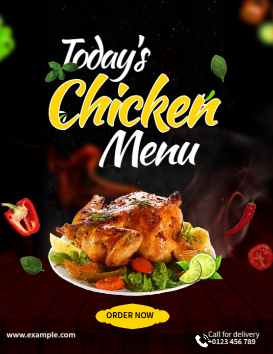 Chicken Menu Ads Template | PosterMyWall