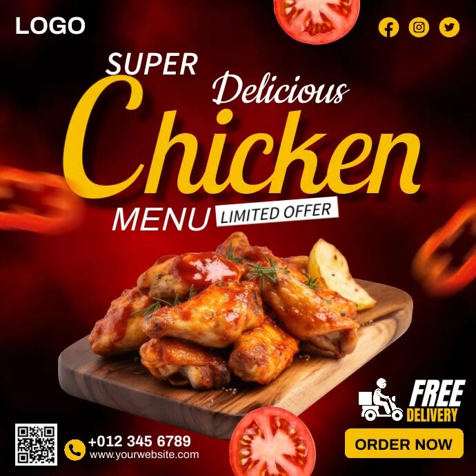 Add Chicken Menu Chicken Menu Ads Template | PosterMyWall