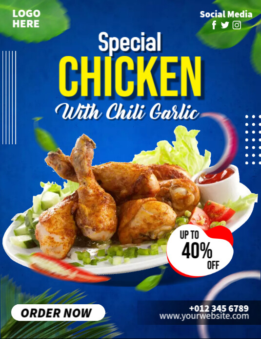 Add Chicken Menu Chicken Menu Ads Template | PosterMyWall