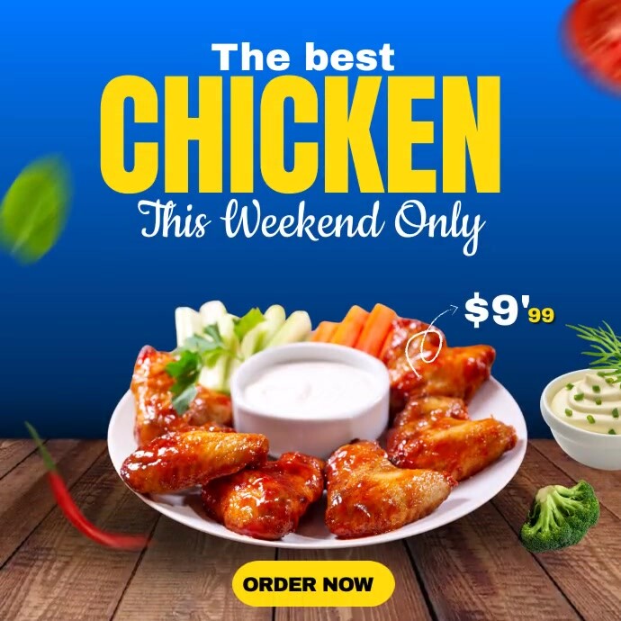 Add Chicken Menu Chicken Menu Ads Template | PosterMyWall