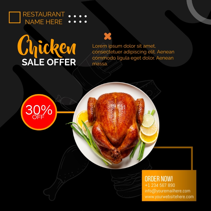 Create Food Chicken Menu chicken menu Template | PosterMyWall