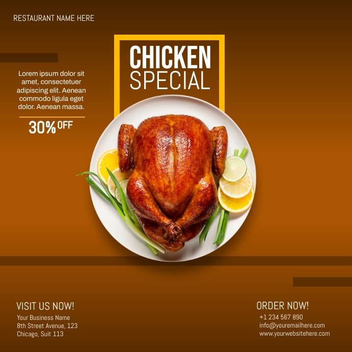 Create Food Chicken Menu chicken menu Template | PosterMyWall