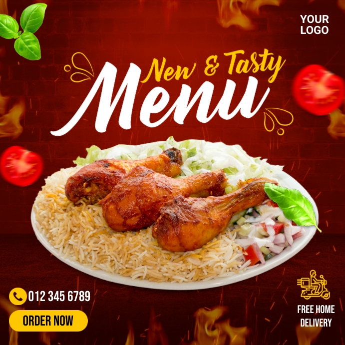 Create Food Chicken Menu Chicken Menu Template | PosterMyWall