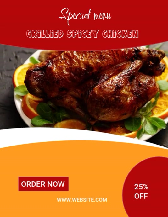 Chicken menu Template | PosterMyWall