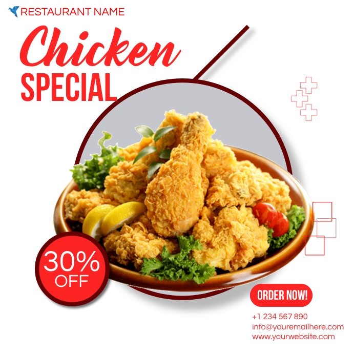 Create Food Chicken Menu chicken menu Template | PosterMyWall