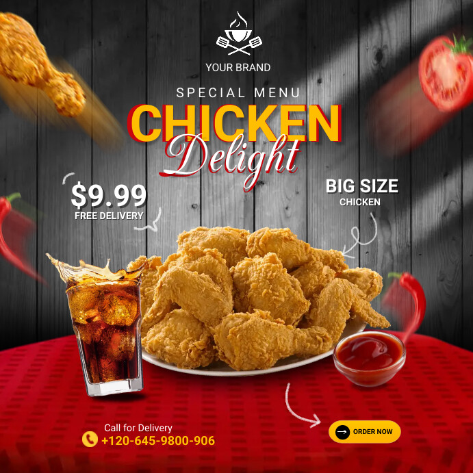 chicken menu Template | PosterMyWall