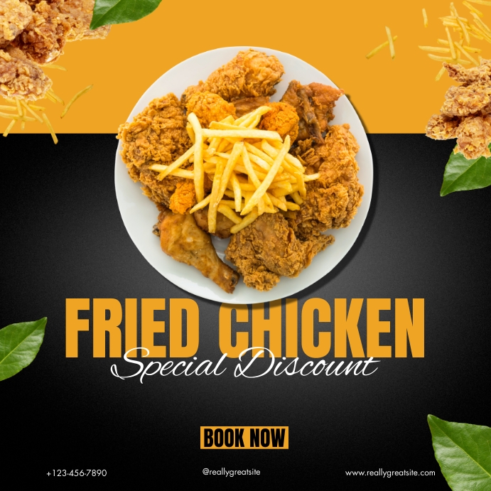 chicken menu discount template PosterMyWall