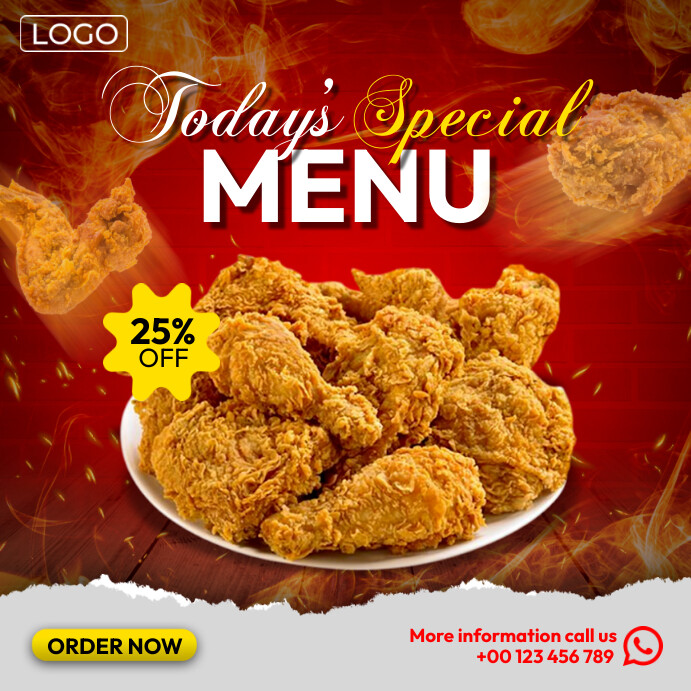 Chicken Menu Flyer Template | PosterMyWall