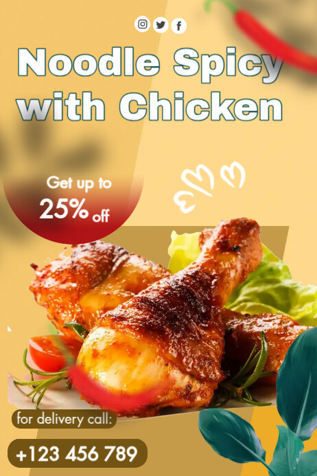 Add Chicken Menu Copy of Chicken Menu Template | PosterMyWall