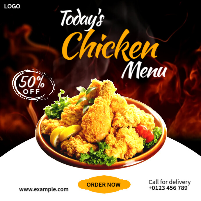 Create Food Chicken Menu Chicken Menu Template | PosterMyWall