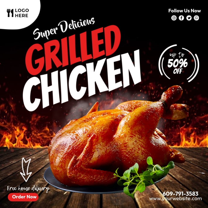 Chicken Menu Template | PosterMyWall