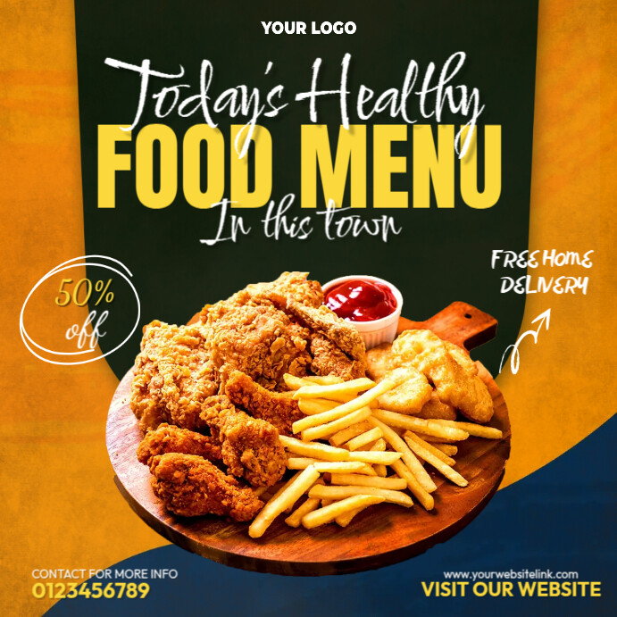 Create Food Chicken Menu Copy of Chicken Menu Template | PosterMyWall