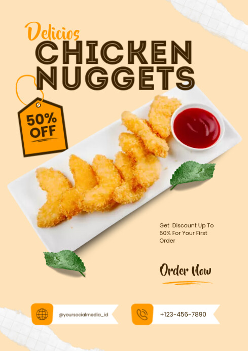 Chicken Nugget Template PosterMyWall