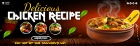 Chicken Recipe Menu Banner 2' × 6' template