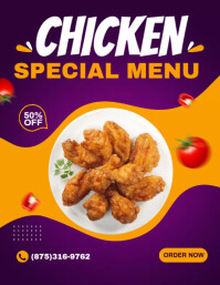 Chicken Special Menu Flyer (US Letter) template