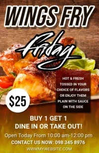 chicken wings at the super bowl ,  chicken wings fast food restaurant ,   chicken wings wednesday , Tabloid template