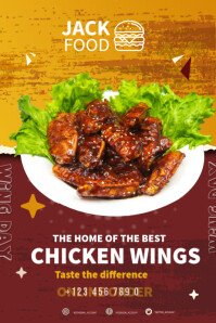 Chicken Wings Poster template