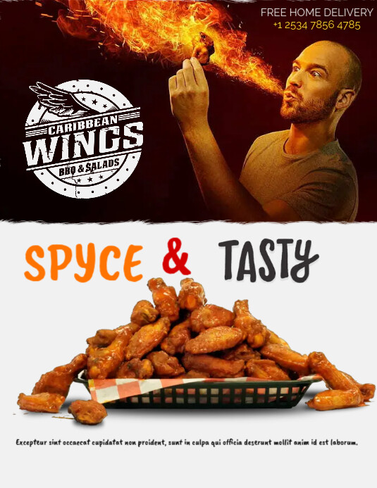 Chicken Wings Template PosterMyWall