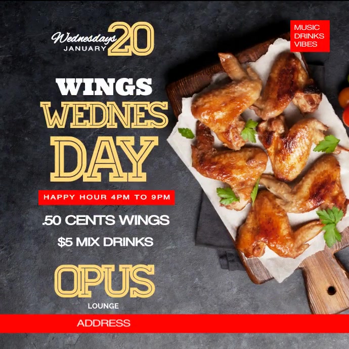 Chicken Wings Template PosterMyWall
