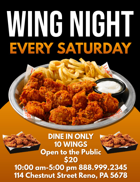 Chicken Wings Flyer Template | PosterMyWall