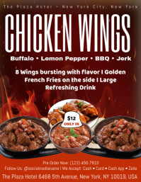 Chicken Wings Menu Flyer (US Letter) template