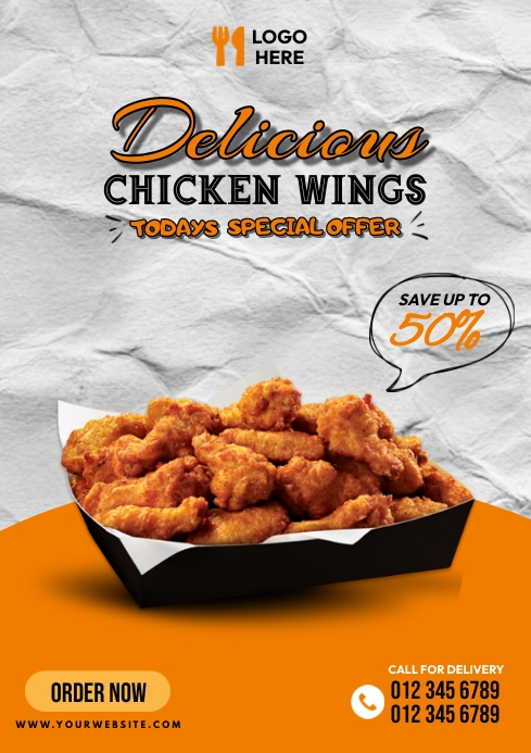 Chicken Wings Menu Template | PosterMyWall
