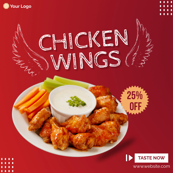 Chicken Wings Offer Template | PosterMyWall