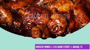 Chicken Wings Restaurant Restaurant Video Ad Digitale Vertoning (16:9) template
