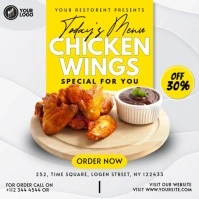 Chicken Wings special menu Instagram-Beitrag template