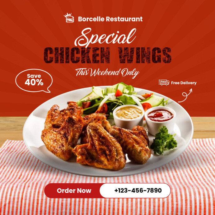 Chicken Wings Template PosterMyWall