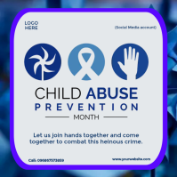 Hvid Child Abuse Prevention Сообщение Instagram Template
