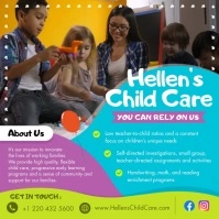 Child Care About Us Instagram Video Square (1:1) template