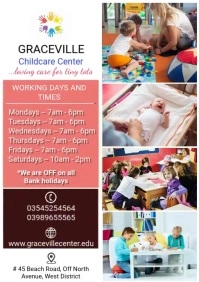 Child care centre A5 template
