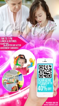CHILD CARE Pantalla Digital (9:16) template