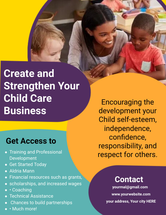 Child care template PosterMyWall