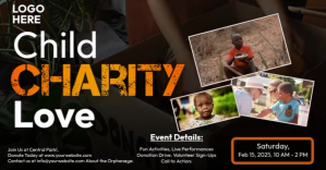 Black Child Charity Event Facebook Shared Image Template