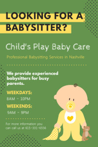 Customize 540 Babysitting Flyer Templates Postermywall