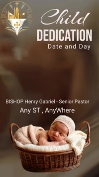 child dedection invitation Instagram Reel template