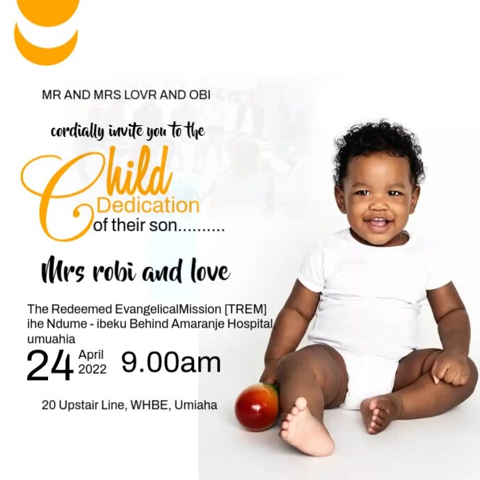 child dedication (2) Kwadrat (1:1) template