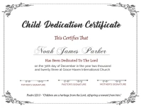 child dedication certificate poster Flyer (US Letter) template