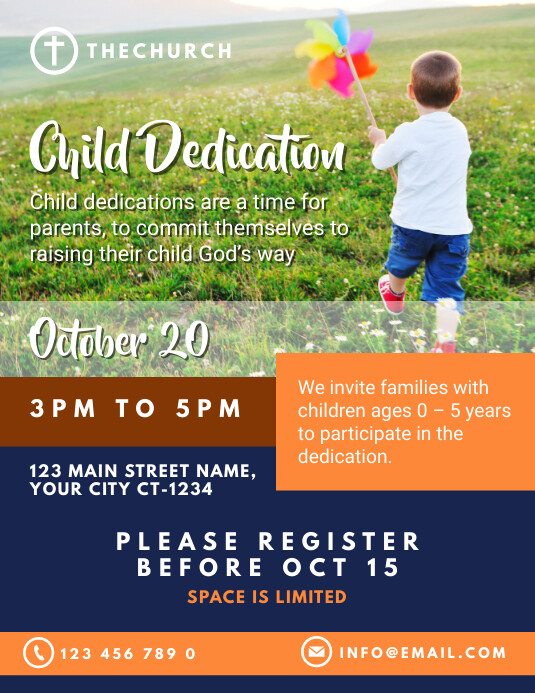 Child Dedication Church Service Template Postermywall Child Dedication Church Service Template Postermywall