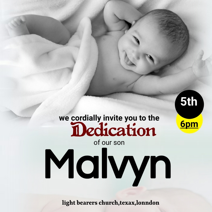 Dedication Posts child dedication Template | PosterMyWall
