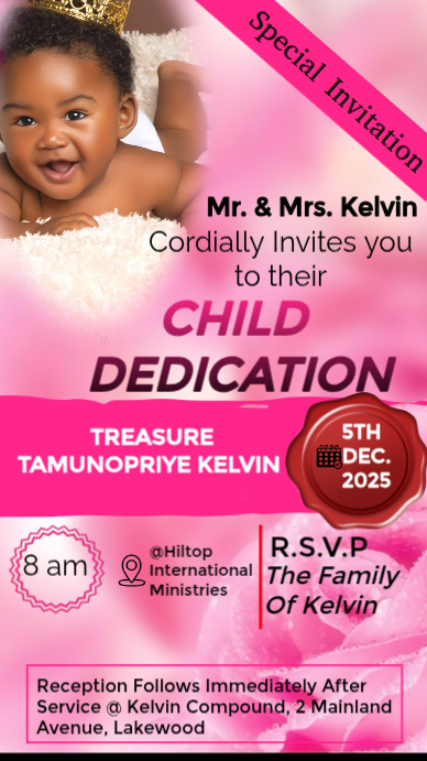 Child dedication Instagram-Story template