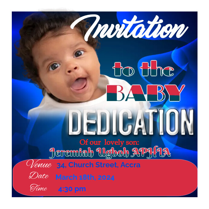 Child Dedication Lettering Child dedication Template | PosterMyWall