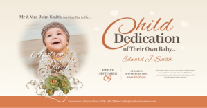 Child Dedication Facebook Shared Image template