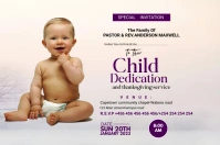 Child dedication flyer design template Poster